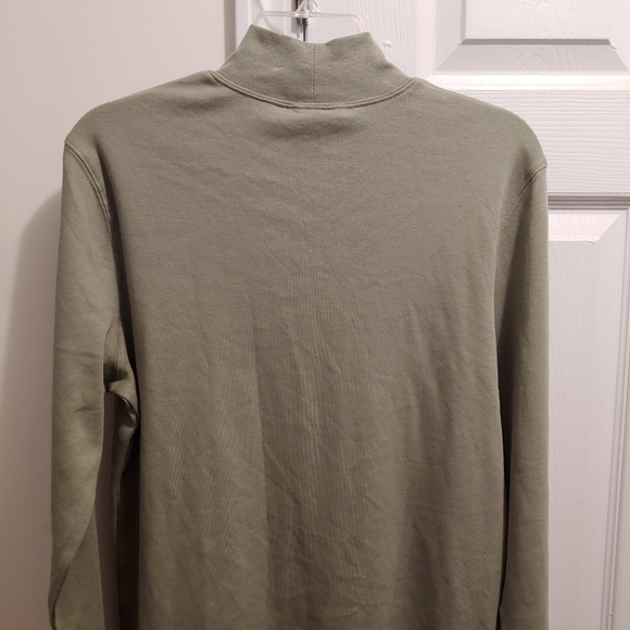 Karen Scott New Woman's Olive Green Mock Neck Long Sleeve Tee - Picture 3 of 4